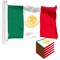 G128 5 Pack: Mexico Mexican Golden Coat of Arms Flag | 3x5 Ft | LiteWeave Pro Series Printed 150D Polyester | Country Flag, Indoor/Outdoor, Vibrant Colors, Brass Grommets